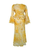 2-piece maxi chiffon dress