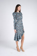 Midi Blue Floral Dress