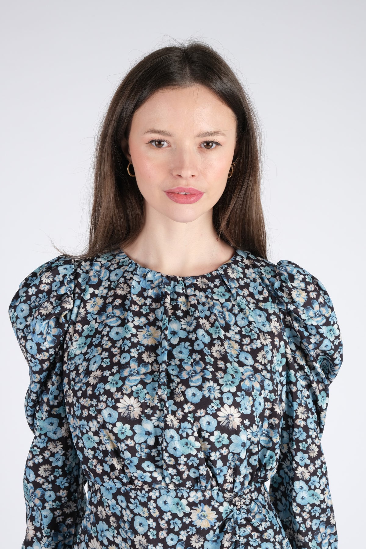 Midi Blue Floral Dress