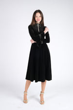 Black Velvet Maxi Dress