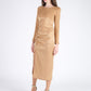 Beige Satin Dress