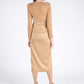 Beige Satin Dress