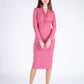 Tie Pink Midi Dress