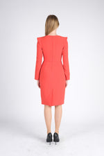 Blush Buttons Midi Dress