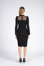 Black Midi Dress with Sequins