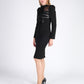 Black Midi Dress with Sequins