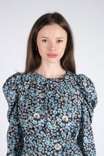 Midi Blue Floral Dress