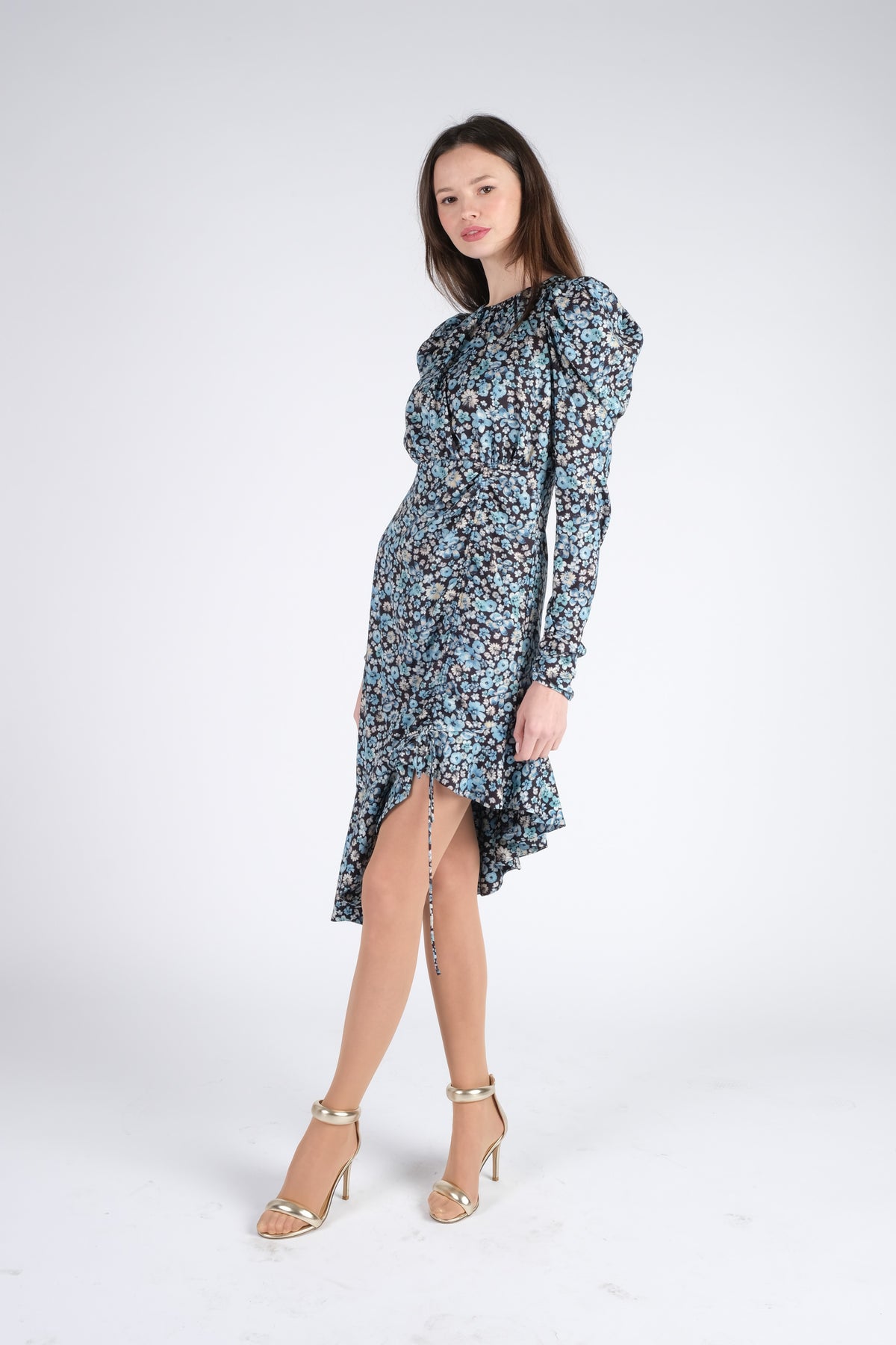 Midi Blue Floral Dress