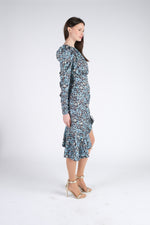 Midi Blue Floral Dress