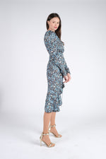 Midi Blue Floral Dress