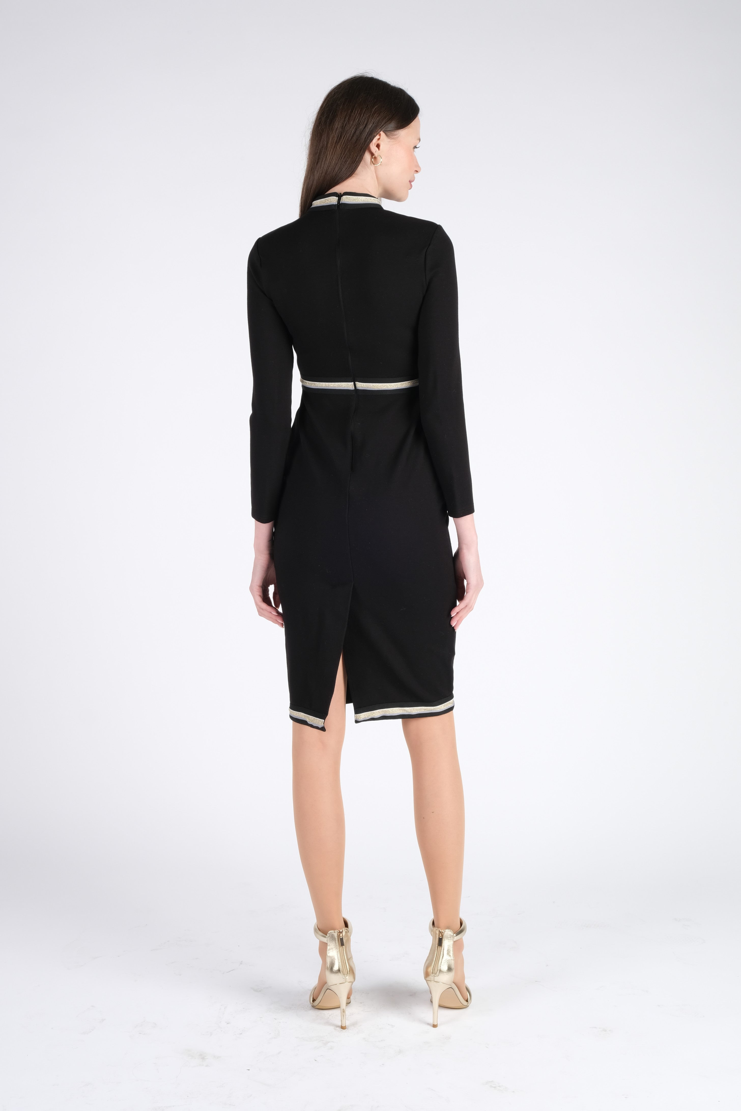 black midi dress buttons Morgan Button Down Midi Dress, Black M / Black